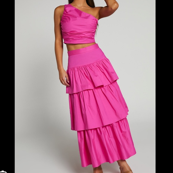 NWT ANTHRO x o.p.t 2 pc. Pink skirt set size medium - Picture 14 of 16